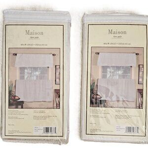 Maison Linen Blend Curtain Tier/Valance